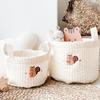 Storage Basket Soft Texture Wide Application Cotton Assorted Cartoon Organizer Box Household Supplies