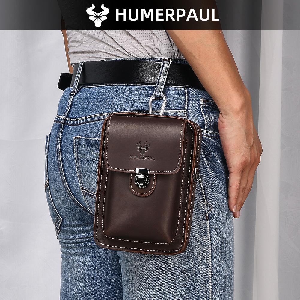 Humerpaul Новые мужские сумки сумка через плечо из натуральной кожи ретро сумка-мессенджер многофункциональная сумка для хранения инструментов спортивная поясная сумка
