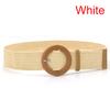 Summer Women'S Elastic Band Round Buckle Retro Bohemian Braided Dress Belt