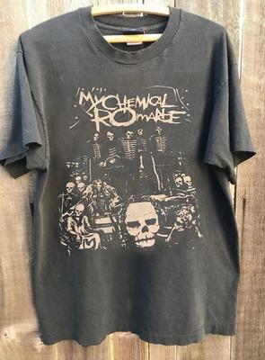 Винтажная черная унисекс футболка My Chemical Romance с принтом тура S-5XL