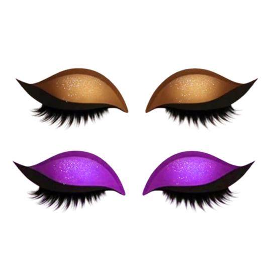 2 Lazy Stickers Eye Shadow Eyelash Pairs Reusable Eye Makeup Stickers