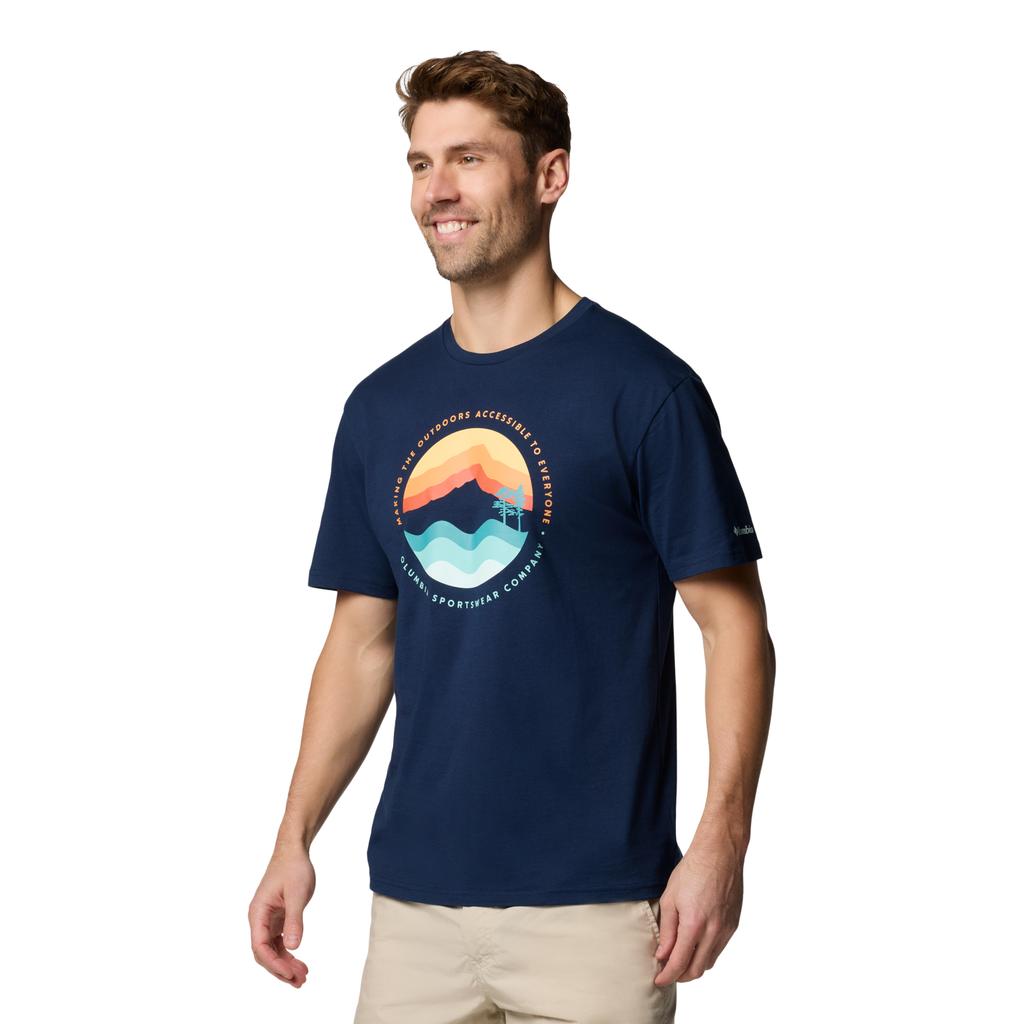 Columbia Path Lake II Graphic Tee, Mens Navy T-shirt