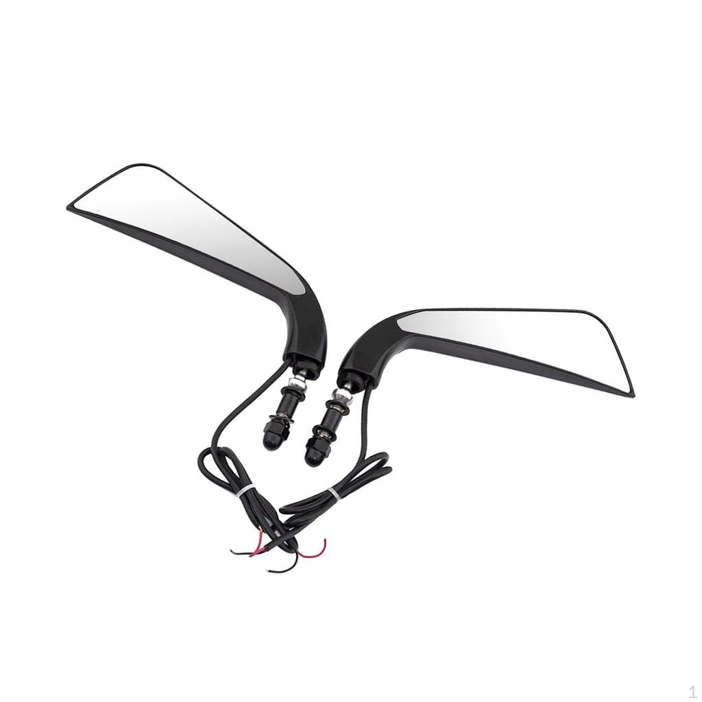2 шт. Мотоциклетные зеркала заднего вида, Зеркало заднего вида, со светодиодными поворотниками, Легко установить,