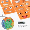 Face Changing Cube Board Card Game Building Blocks Cartoon Wooden Puzzle Montessori Anxiety Stress Relief Toys For Children Kids