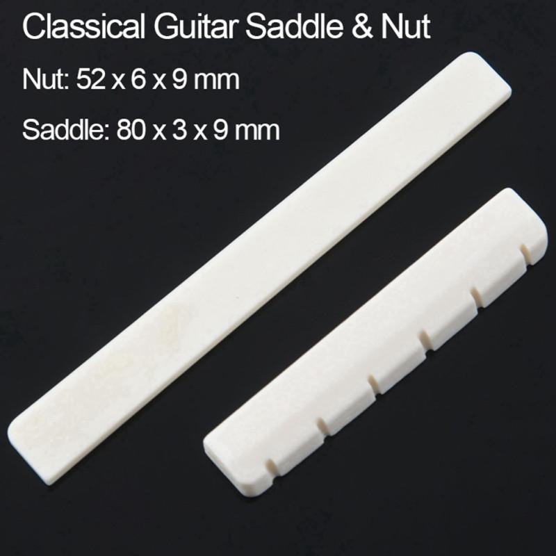 Седло для 6-струнной классической гитары + порожок White Bone Bridge, аксессуары для гитары