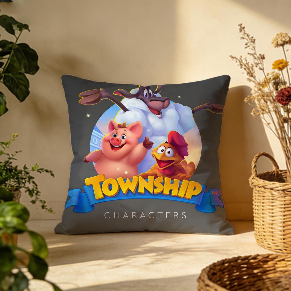 Модный универсальный чехол для подушки Ttownshipable Двусторонний чехол для подушки Подходит для дивана, кровати, автомобиля Ежедневный декор