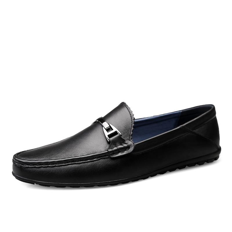 Casual Luxury Brand Summer Men Loafers Genuine Leather Moccasins Light Breathable Slip On Brogue Shoes Soft Italian Mens Shoes