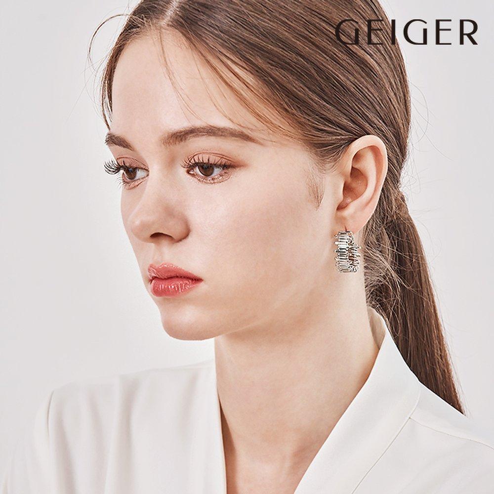 Серебряные массивные кольца-серьги Gisvee150