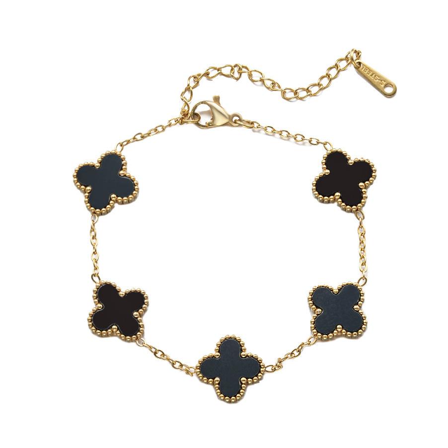 Браслет с четырехлистным клевером, женские украшения, аксессуары