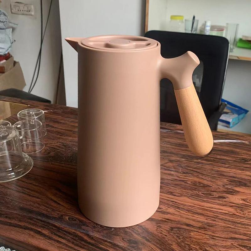 D2 Large Thermal Coffee Water Bottle Double Walled Household Glass Liner Coffee Pot Insulation Camping Sports Dining Vacuum Pot