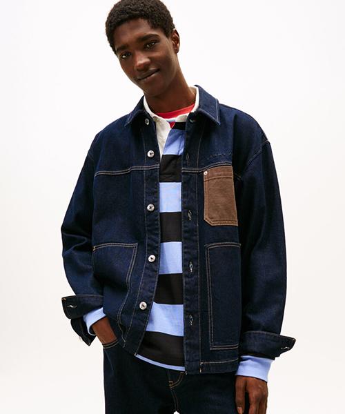 Джинсовая рабочая куртка Tommy Jeans свободного кроя (T32G0Njc12Tmt11Bk)