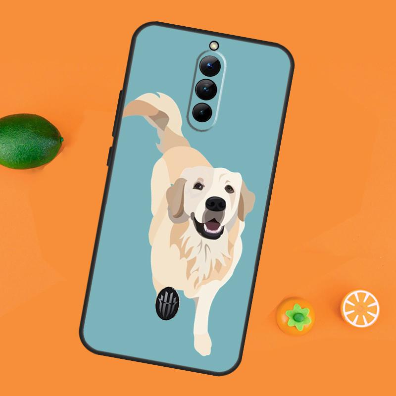 Cartoon Golden Retriever Dog Case For ZTE Nubia Red Magic 8S 9S 10S 8 9 10 11 Pro Plus 6 7 6S 7S Pro RedMagic 10 Air Cover
