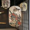 Japanese Ukiyo-e Style Samurai Cat Art Lantern Pattern Paper Lantern Izakaya Pub Restaurant Decor Festival Party Hangings