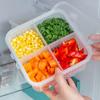4 Grids Food Fruit Storage Box Compartment Refrigerator Freezer Organizers