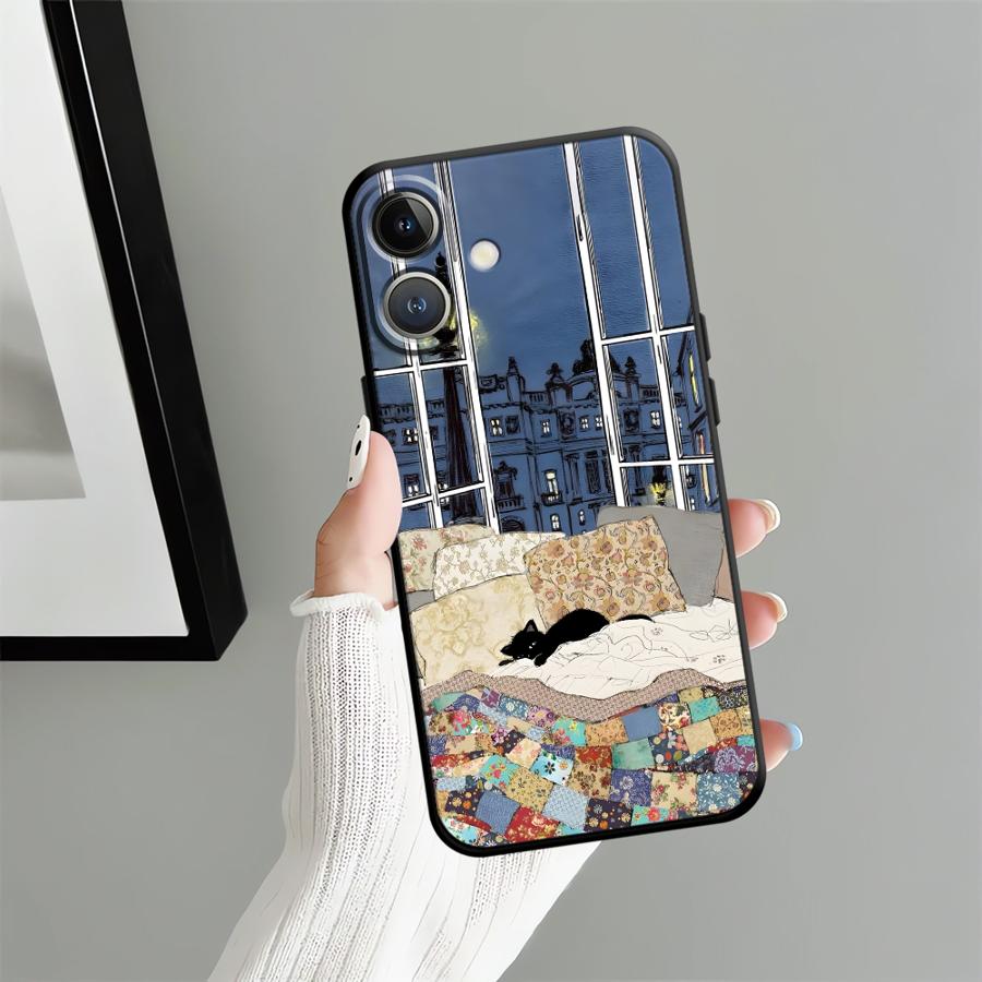 Мультяшный чехол-кошка для Apple iPhone 17 Pro Max 11 13 12 16 14 15 Pro 7 8 XR XS MAX Air Funda Чехол для телефона