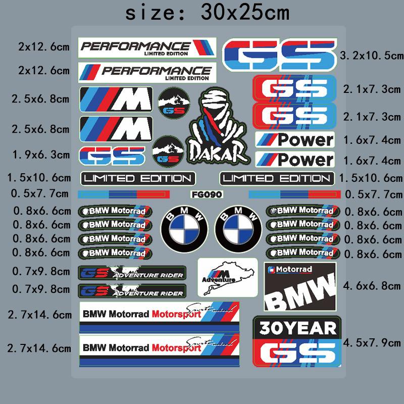For BMW M Performance Decorative Car Stickers BMW Car Interior Modification Waterproof Locomotive Fuel Tank Reflective Stickers