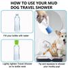 Silicone Pet Shower Head Portable Outdoor Dog Bath Nozzle Universal Water Bottle Shower Head Hiking Beach And Camping Supplies