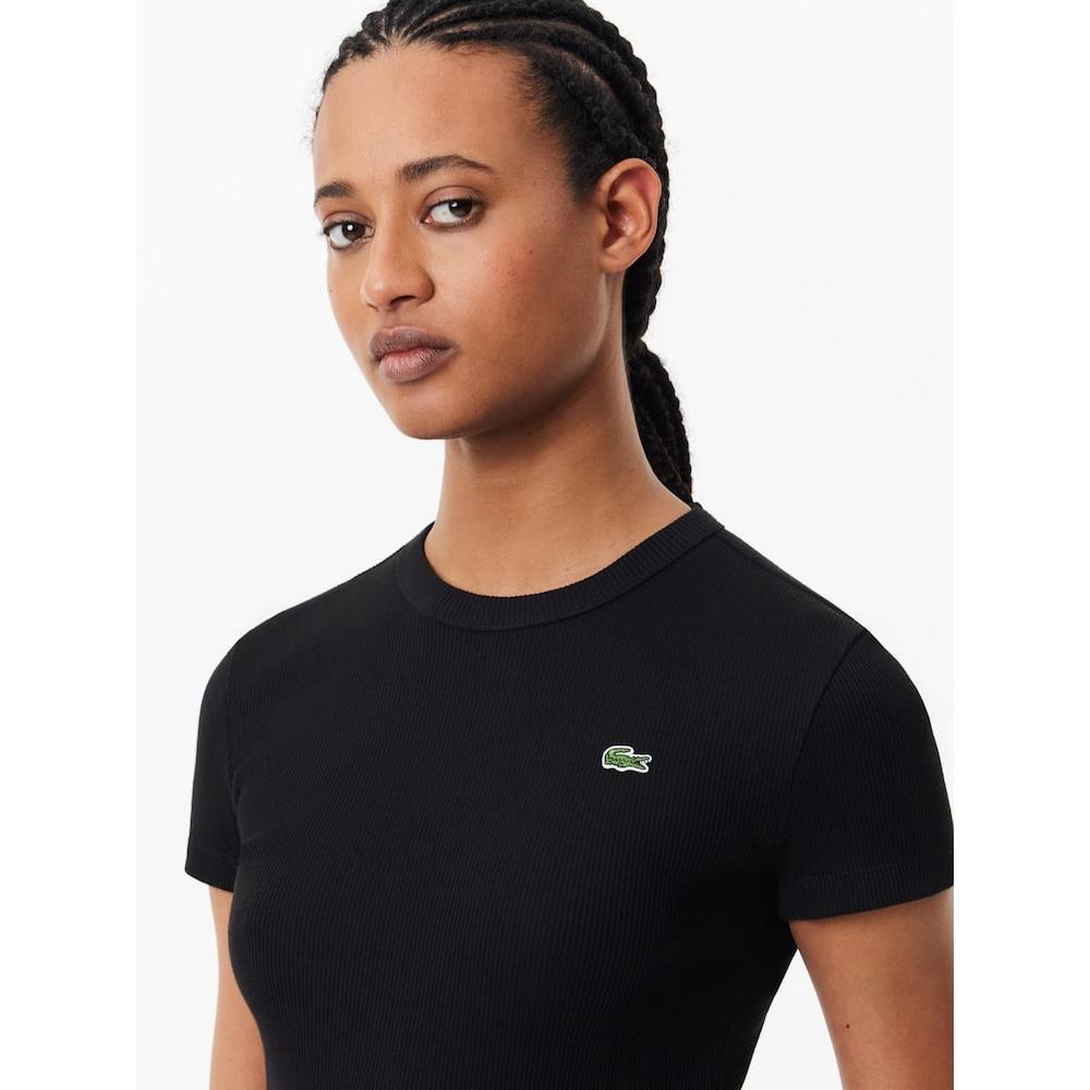 Lacoste Женская футболка S в рубчик Slim FiT с коротким рукавом Tf5538 54n 031 q2nTf5538 54n031