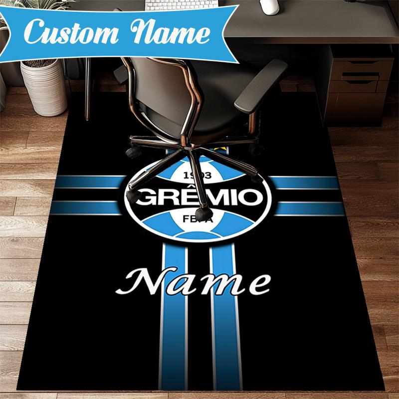 Custom Name Gremio Soccer Crest Design Rug Game Carpet, Floor Mat for Bedroom Living Room Entryway Rug, Home Decor Idea Gift for Christmas birthday