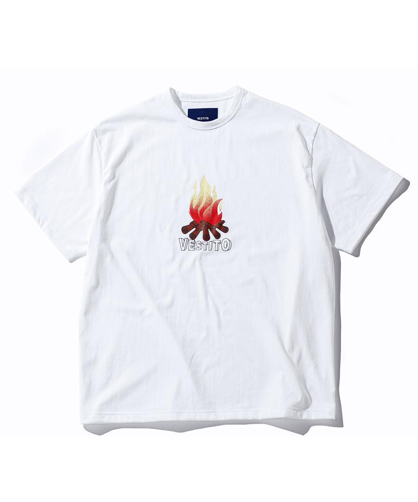 VESTITO Colored Campfire White T-Shirt