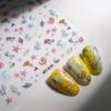 Cute Colour Ocean Nail Art Stickers 3D Relief Summer Starfish Seashell Nail Decals Decoration Nail Charm Nail Art Supplies