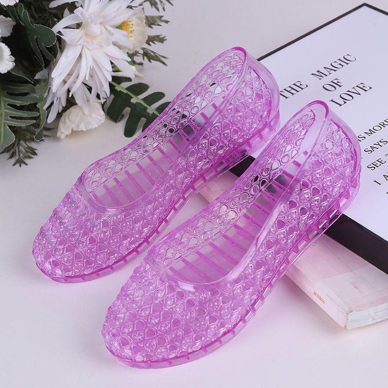 Сандалии для женщин модные универсальные нескользящие износостойкие желе прозрачные удобные для ношения на улице летом