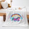 Unicorn Children'S 2D Digital Printing Thickened Lamb Fleece Crystal Fleece Blanket One Piece