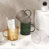 Xinqin Mouthwash Cup for Adults And Children, Travel Portable Toothbrushing Cup, Thickened Tooth Mug, Striped Gree