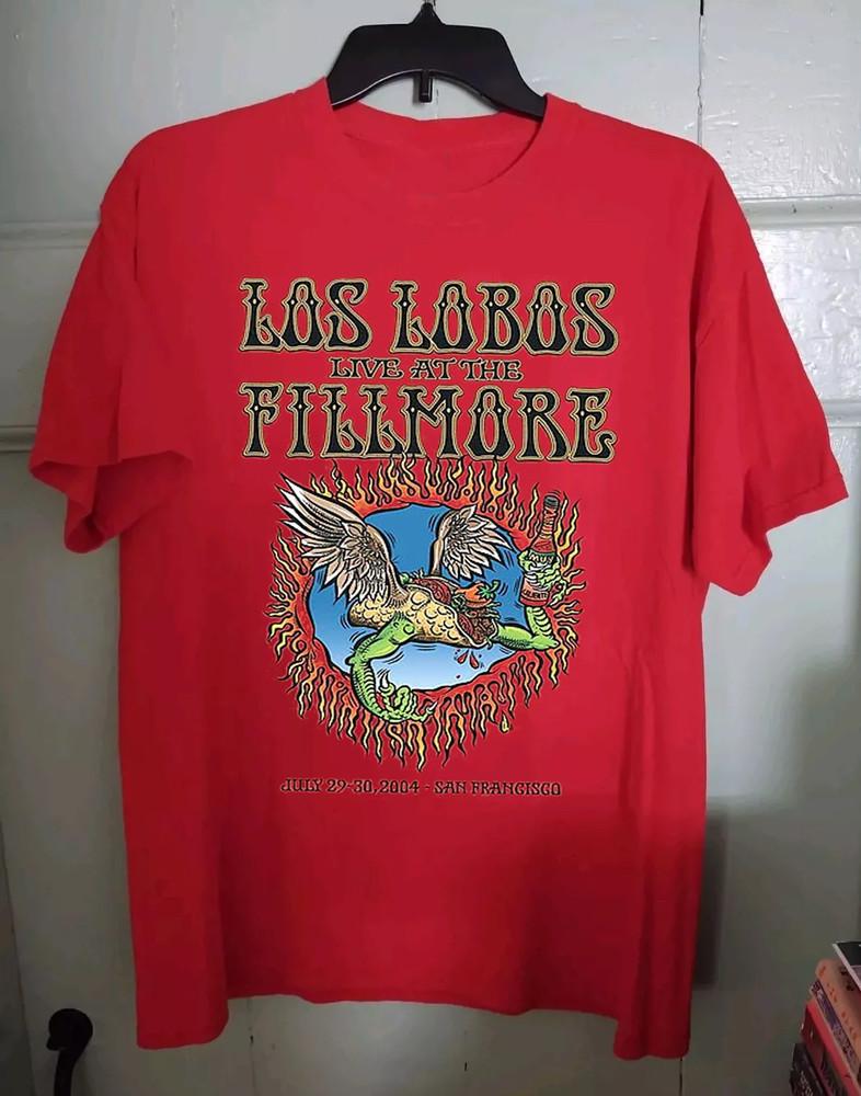 Los Lobos Live at the Fillmore Red Cotton All sizes S-5XL Unisex T-Shirt