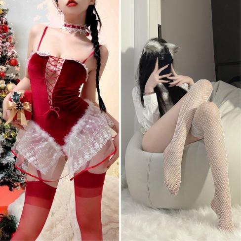 Christmas sexy new year christmas robe bunny christmas costume cos show two-dimensional erotic underwear