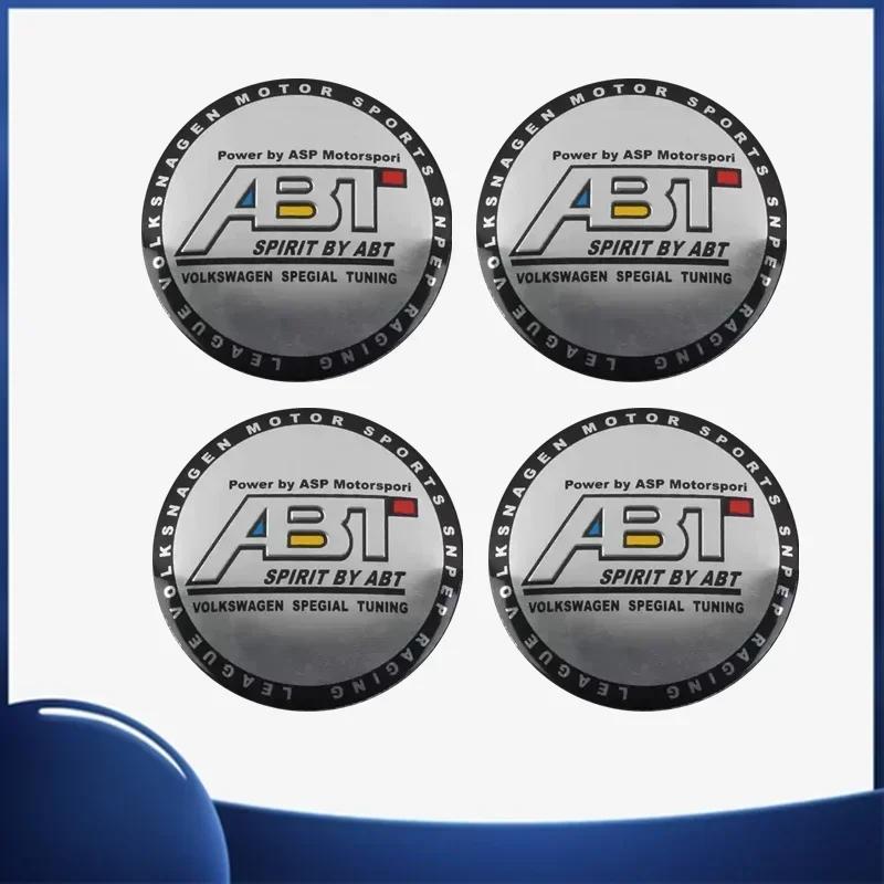 FD08-4pcs 56mm Car Wheel Center Sticker for Volkswagen ABT Golf 5 6 Polo Passat Tiguan CC Bettle Bora Touran MK4 Scirocco Santana
