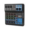 5-канальный USB Bluetooth DJ-микшер со звуковой картой для живой записи, мобильных устройств и компьютера, с мониторным динамиком.