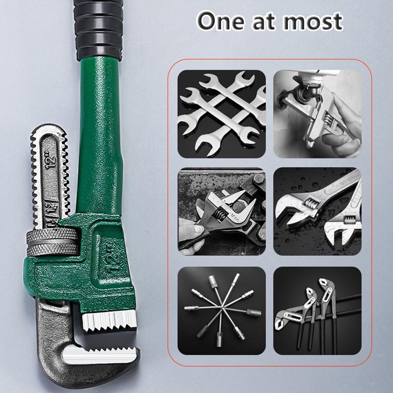 Сверхпрочный прямой трубный ключ из углеродистой стали 10", 12", 14", 18" Трубный ключ Универсальный промышленный регулируемый ручной сантехнический ключ