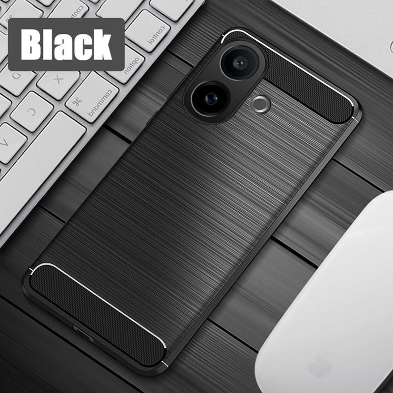 For Vivo V60 Lite case Phone Cover Brushed Texture Soft TPU Silicone PU Leather Back Cover For Vivo V60 Lite Phone casing