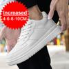 Men Leather Heightening Elevator Shoes Breathable Mesh Height Increase Thick Sole Shoes Man Height Insole 6/8/10CM Men Sneakers