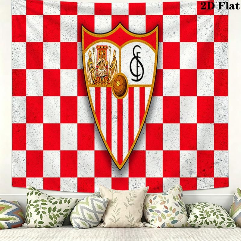 Sevilla FC Wall Tapestry Aesthetic Wall Hanging Printed Fabric Blanket Decorative Tapestries for Bedroom Living Room Home Decor