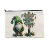 yangyizhi Christmas Theme Makeup Bag, with Black Zipper, Wear-Resistant Toiletry Durable Canvas Storage Pouch, for Stationery And Small Items