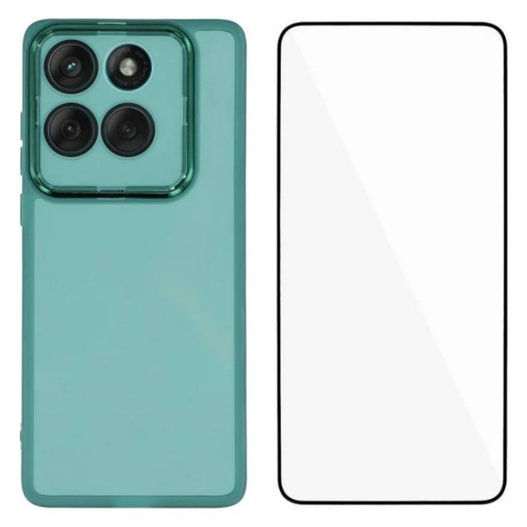 Для Motorola Edge 60 Fusion 5G Чехол из ТПУ серии WANLONFENG DKSM с гальванизированной рамкой и задней крышкой из закаленного стекла