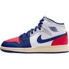 Кроссовки Air 1 Mid GS Rare Air для детей Белый Темно-королевский-синий Университетский-красный DQ8423-102