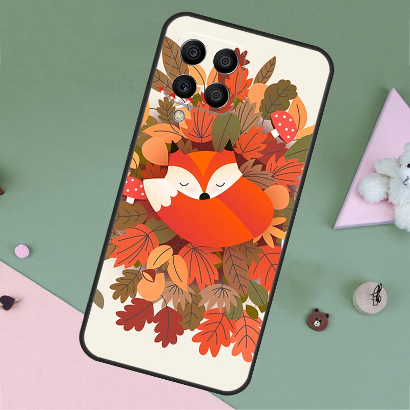 Autumn Leaves Fall Fox For Samsung Galaxy M11 M21 M31 M12 M13 M14 M15 M35 M34 M54 M33 M53 M32 M52 M06 M16 M55 Case
