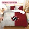 Sheffield United Football Club Pattern Bedding Quilt Set  Home Decoration  Gift (1 * duvet cover + 2 * pillowcase  without core)
