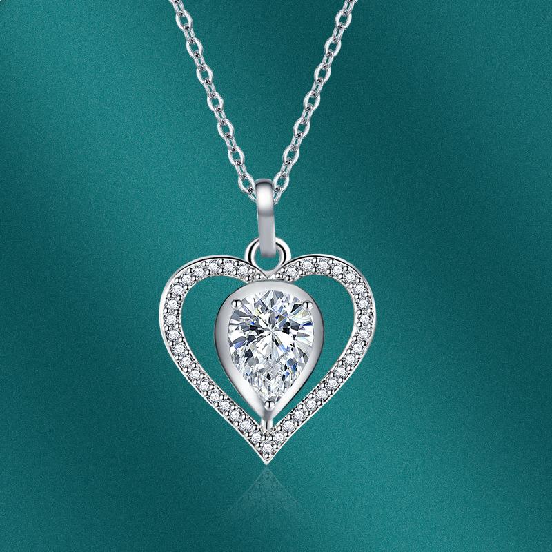 BELLA BOX Ожерелье с подвеской в ​​форме сердца, модные ювелирные изделия для свадьбы и помолвки, многоцветные