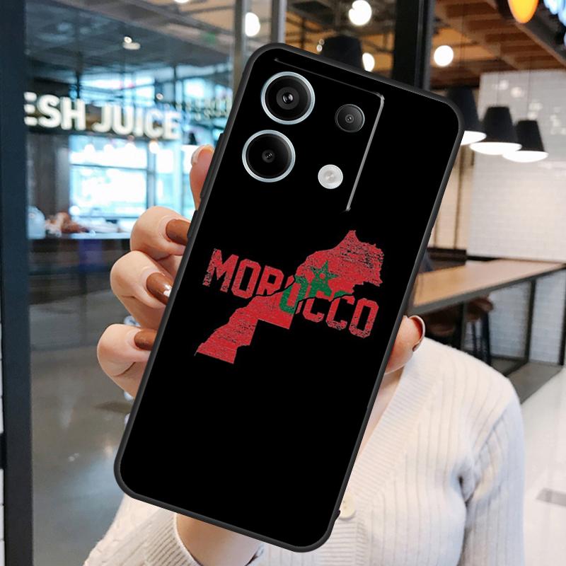 Чехол-карта с флагом Марокко для Xiaomi Redmi Note 15 Pro Plus 10 11 12 13 14 Pro Redmi 15 15C 10C 12C 13C 14C