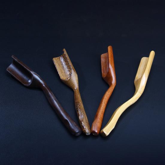 Wooden Tea Spoon Long Handle Comfortable Grip Loose Tea Measuring Scoop Shovel Chinese Kung Fu Tea Accessory