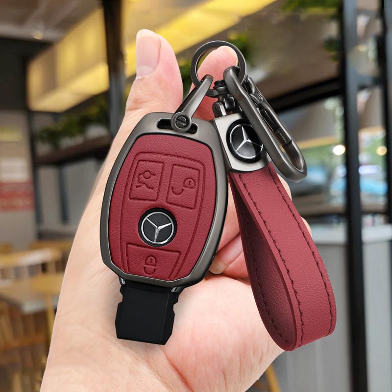 PNR1 Lezther Car Smart Key Case Cover Shell for Mercedes Benz A B C E GL S GLA GLK CLS Class AMG W204 W205 W212 W463 W176 Accessories