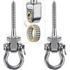Heavy Duty Swing Hangers with Bearings,Set of 2 Stainless Steel 304 Screw Brackets for Hanging Chairs,Swings,Hammocks,Punching Bag,Indoor,Outdoor Use
