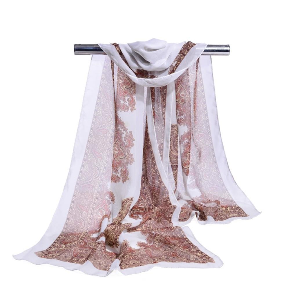 160*50cm Long Wrap Shawl Sunscreen Beach Gauze Scarf Elegant Chiffon Scarf  for Women