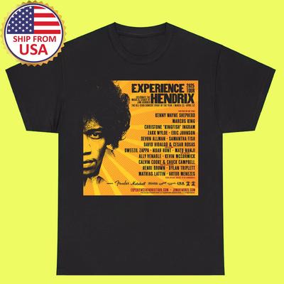 Тур Experience Hendrix 2025 Футболка JIMI HENDRIX Полный размер S-5XL Унисекс Футболка