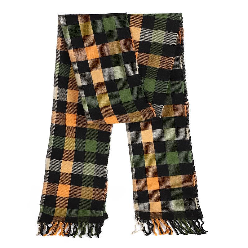 New Autumn And Winter Men'S Versatile Fashion Trend Tassel Scarf Shawl For Warmth Solid Color Thick Wool Good Quality High Cost-Effectiveness