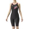 Купальник фитнес цельный черный x розовый размер M [Arena] (Открытая спинка/половина ноги/люк) Женский (БКПК)